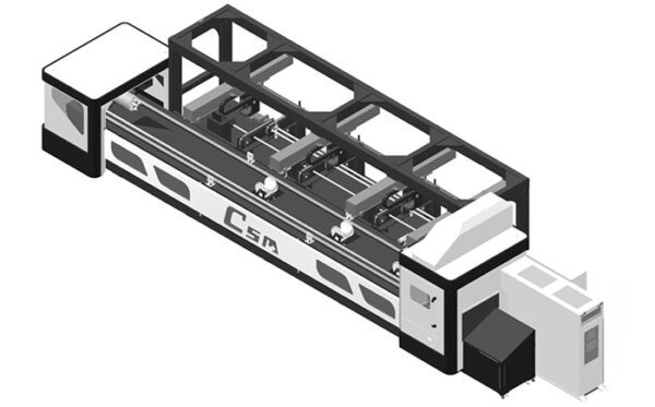 CAD drawing of the LS Laser Cutting Machine Material Loading Unit.