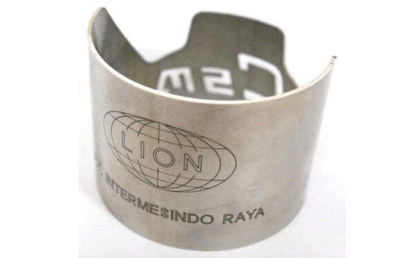 Example of fibre laser cut tube with engraving.