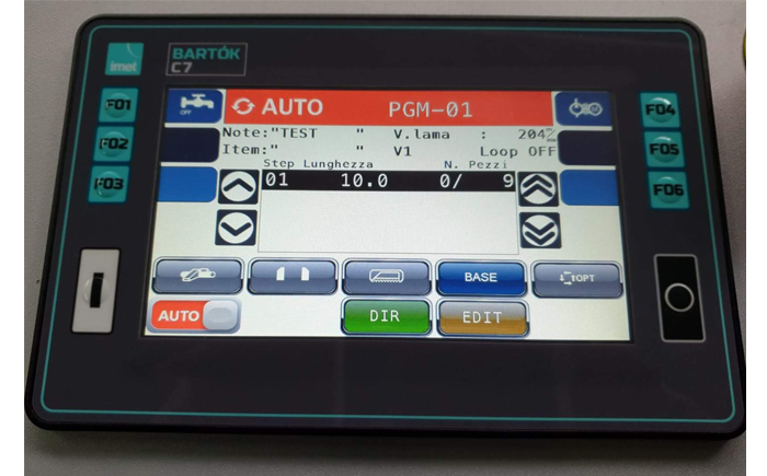 band saw touch screen control unit image