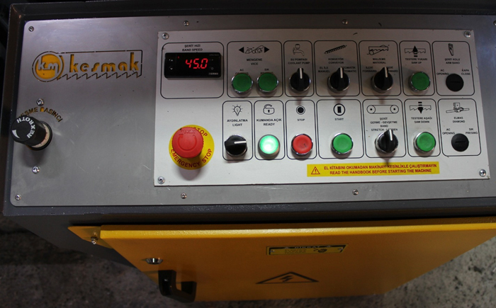 Kesmak bandsaw control panel unit